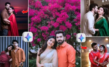 Ai Retro Couple bengali style Photo Editing Prompt